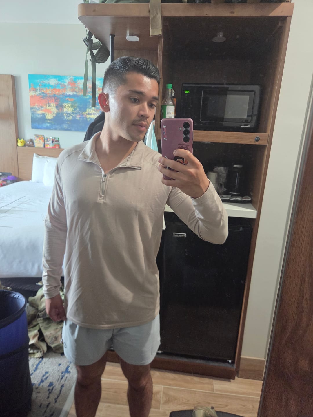 Customer photo review of Fitted Performance Quarter Zip