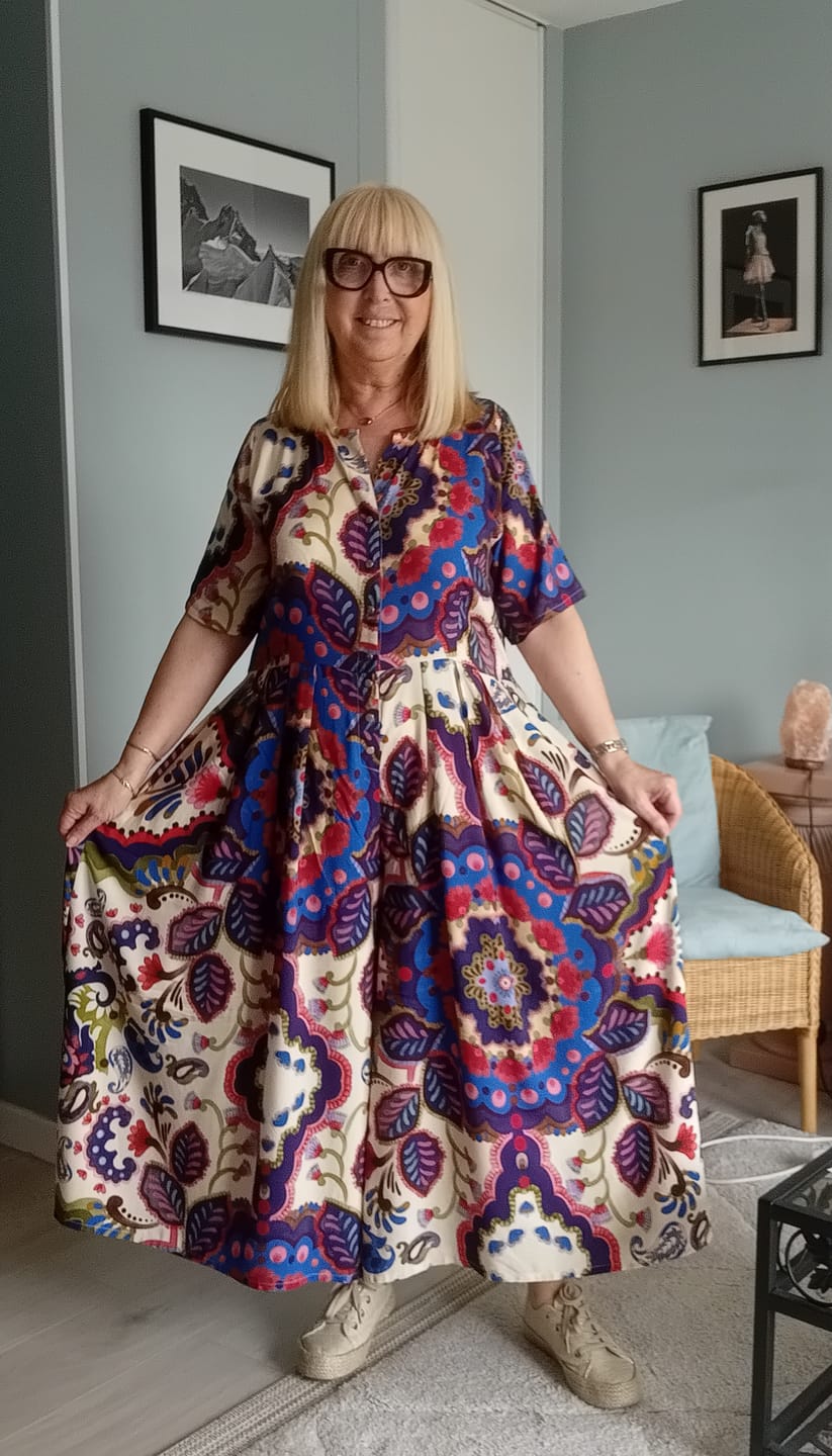 Customer photo review of La combi India manches courtes en viscose Palazzo nomade