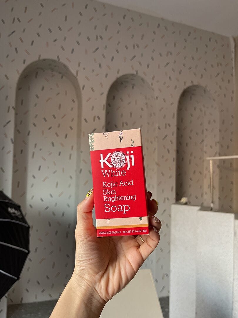 Customer photo review of Pure Kojic Acid Skin Brightening Soap (2 Bars)