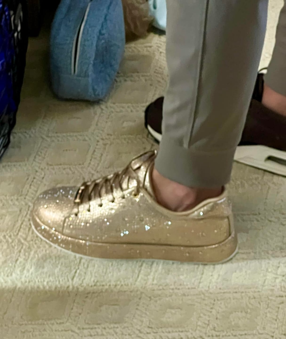 Customer photo review of Sparkly Rhinestone Wedding Sneakers | Glitter Bridal Party Shoes