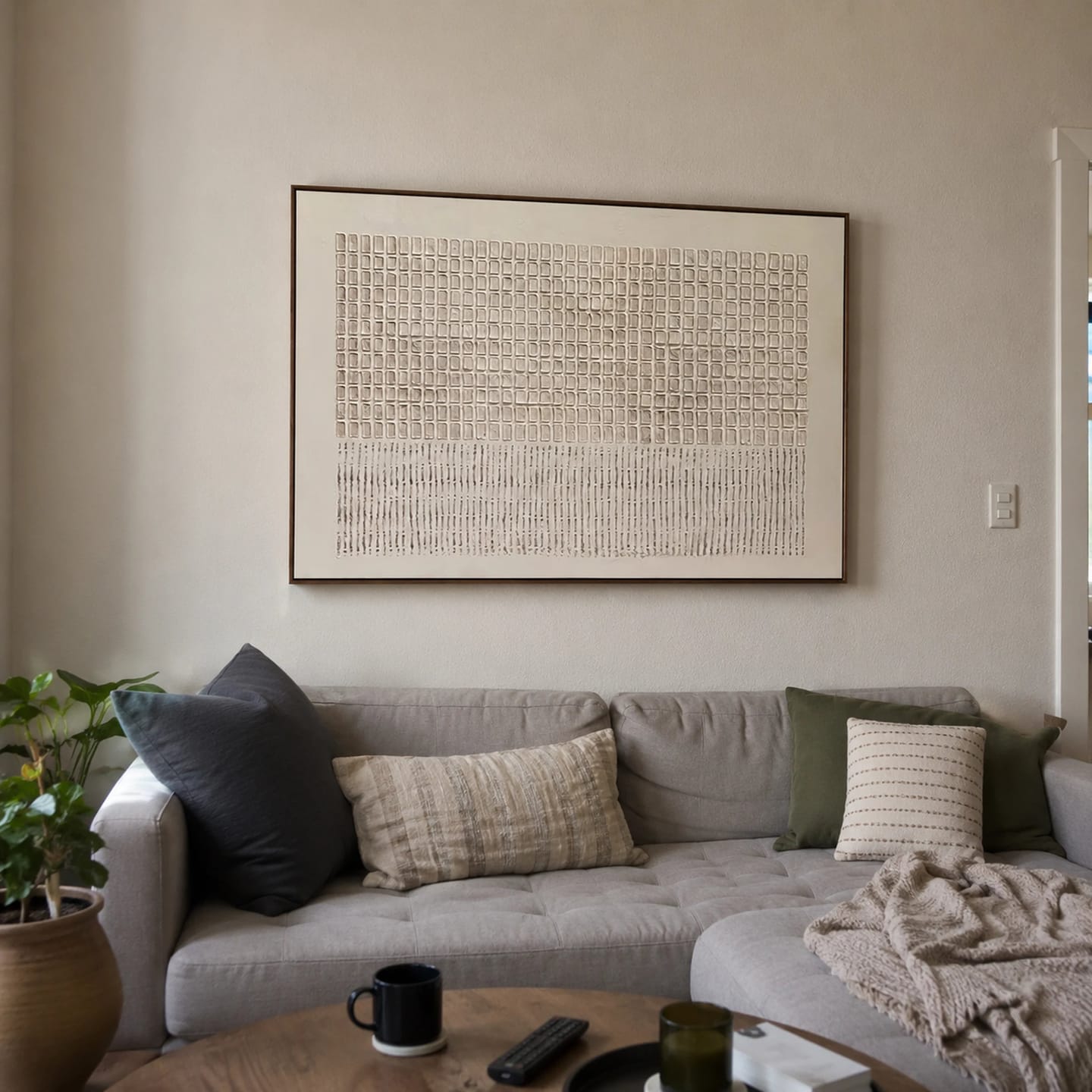 Customer photo review of Textured Wall Art ｜ Chalky-Mosaic-Groove