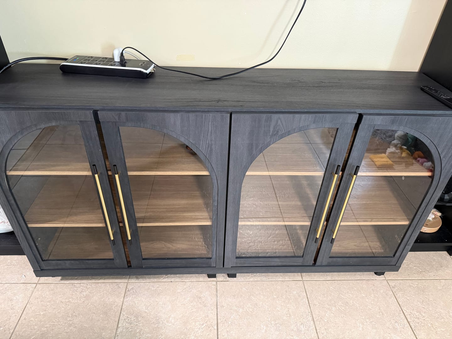 Customer photo review of Jagger 65" Glass Door Sideboard