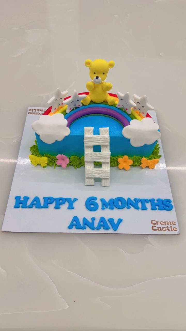 Customer photo review of Teddy Half Design Cake