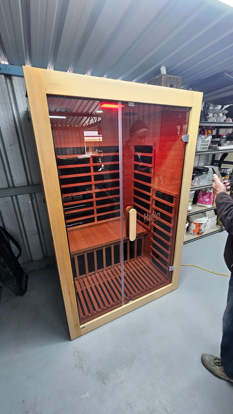 Customer photo review of Kylin Low EMF Carbon Infrared Sauna Room 2 Person H6203 (Floor Heater included)