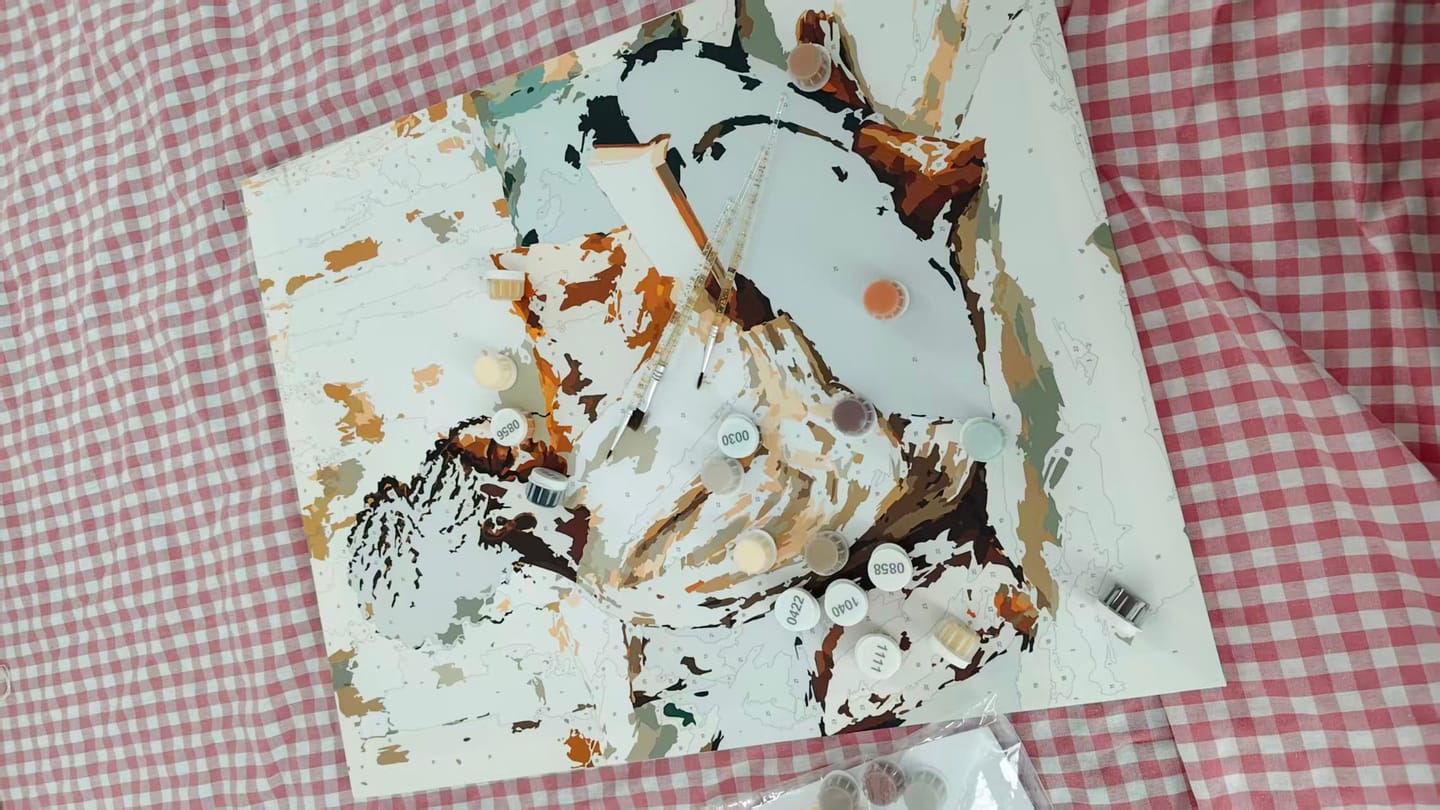 Customer photo review of Sunday Booktime | Paint by Number