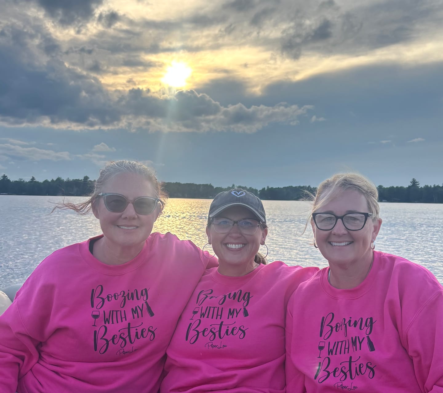 Customer photo review of Boozing With My Besties Graphic Crewneck Sweatshirt