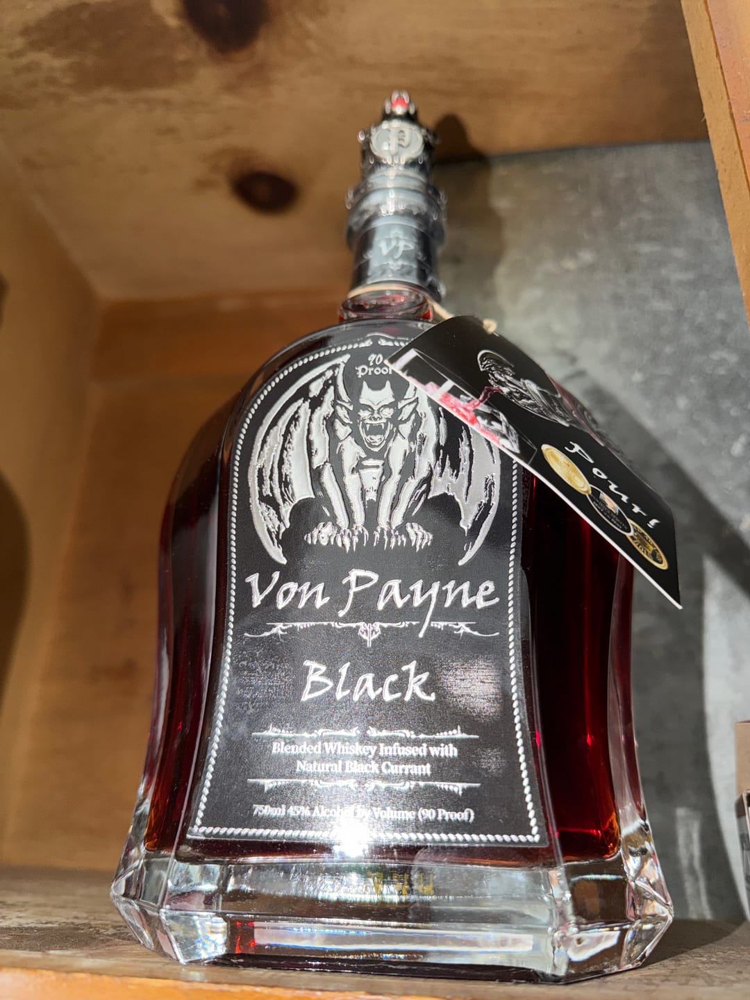 Customer photo review of Von Payne Black Blended Whiskey