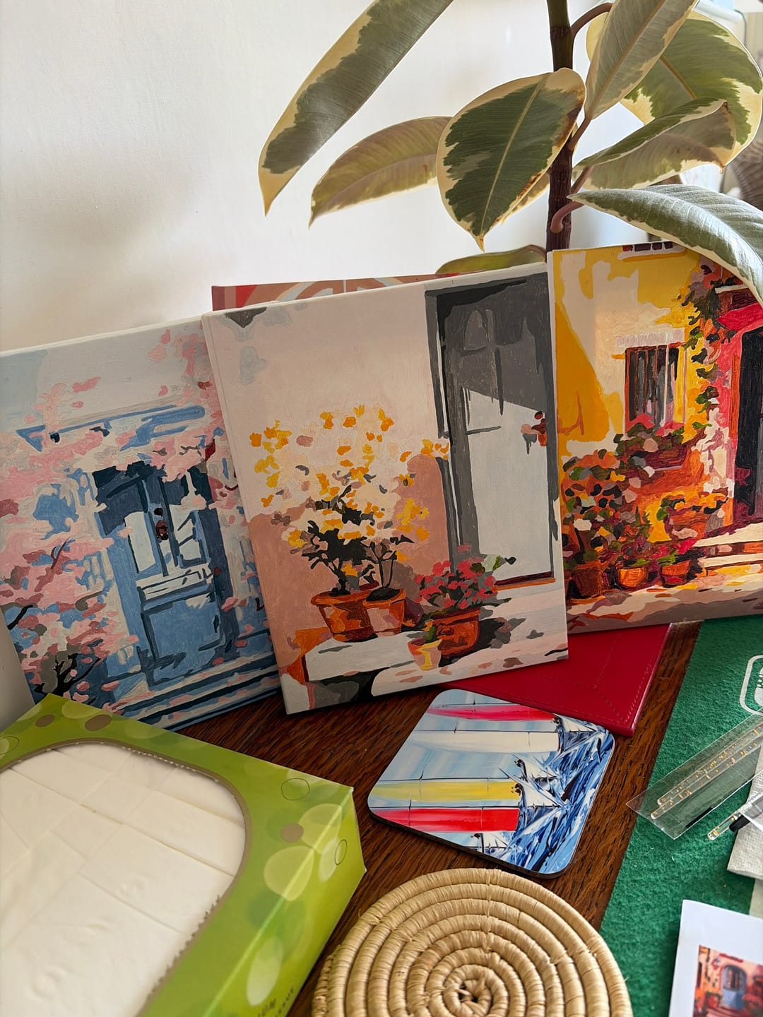 Customer photo review of 6 Mini Paintings - Colorful Doors Set