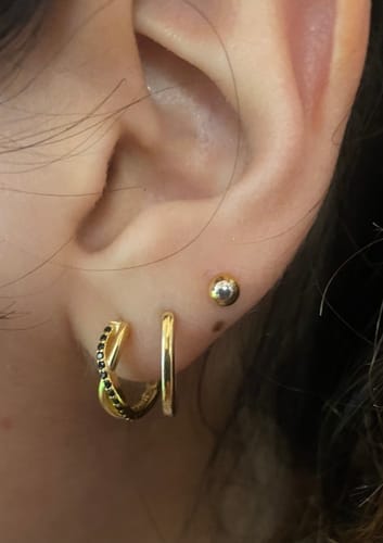 Customer photo review of Pendientes Charbon