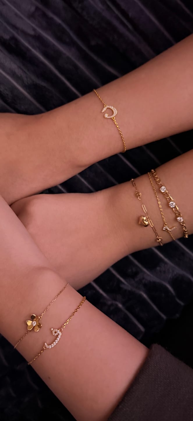 Customer photo review of Arabic Initial Bracelet