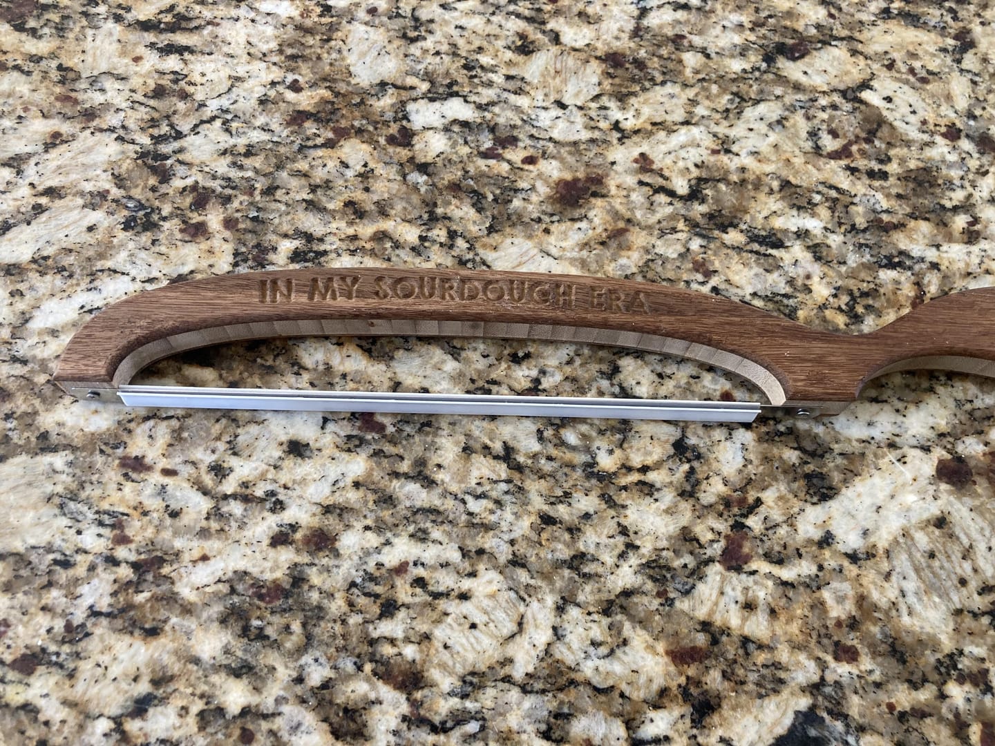 Customer photo review of Sourdough Bread Knife — Engraved Artisan Slicing Knife