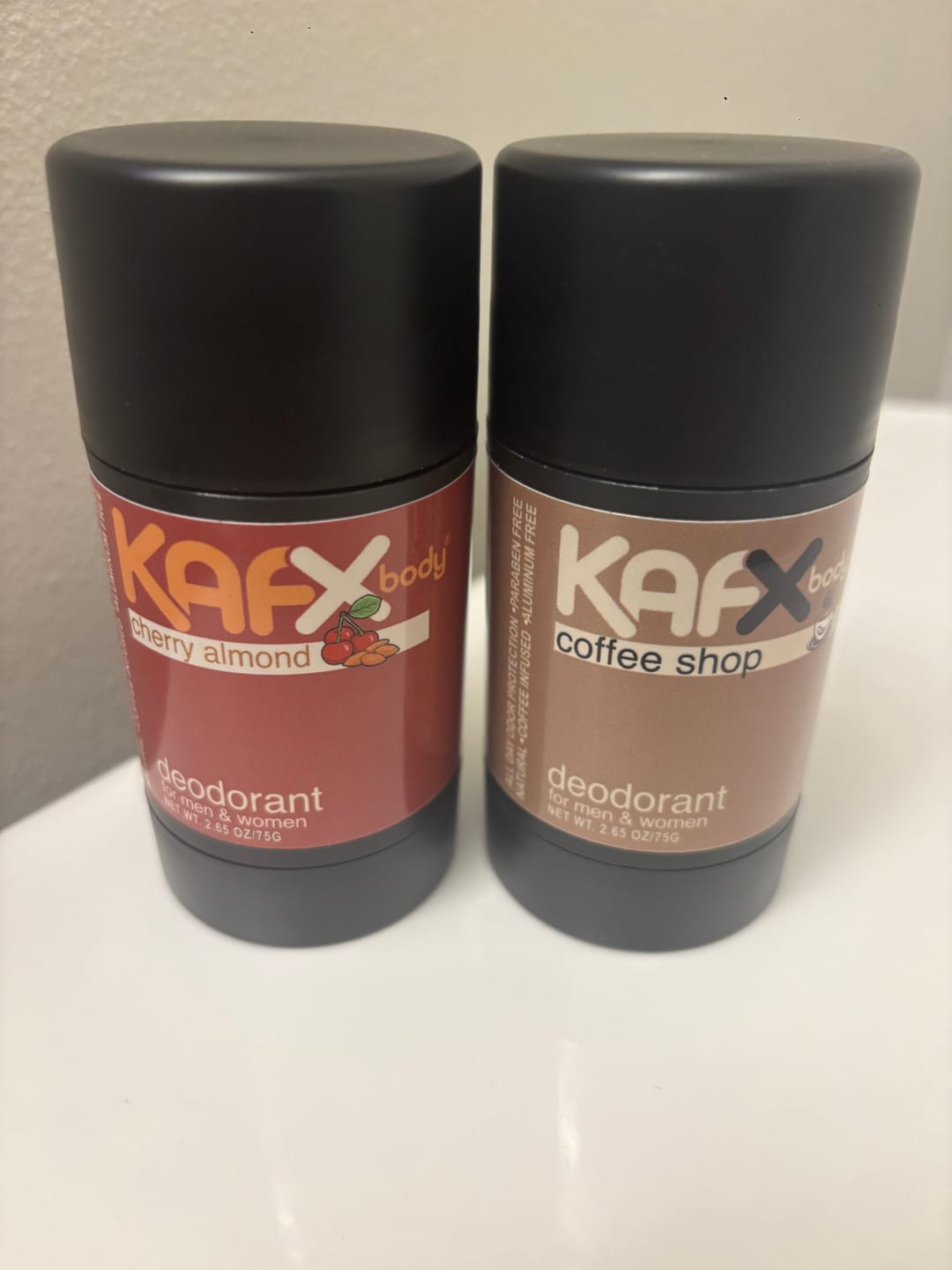 Customer photo review of Coffee Shop Coffee-Infused Natural Deodorant – Real Coffee Scent & Safe for All