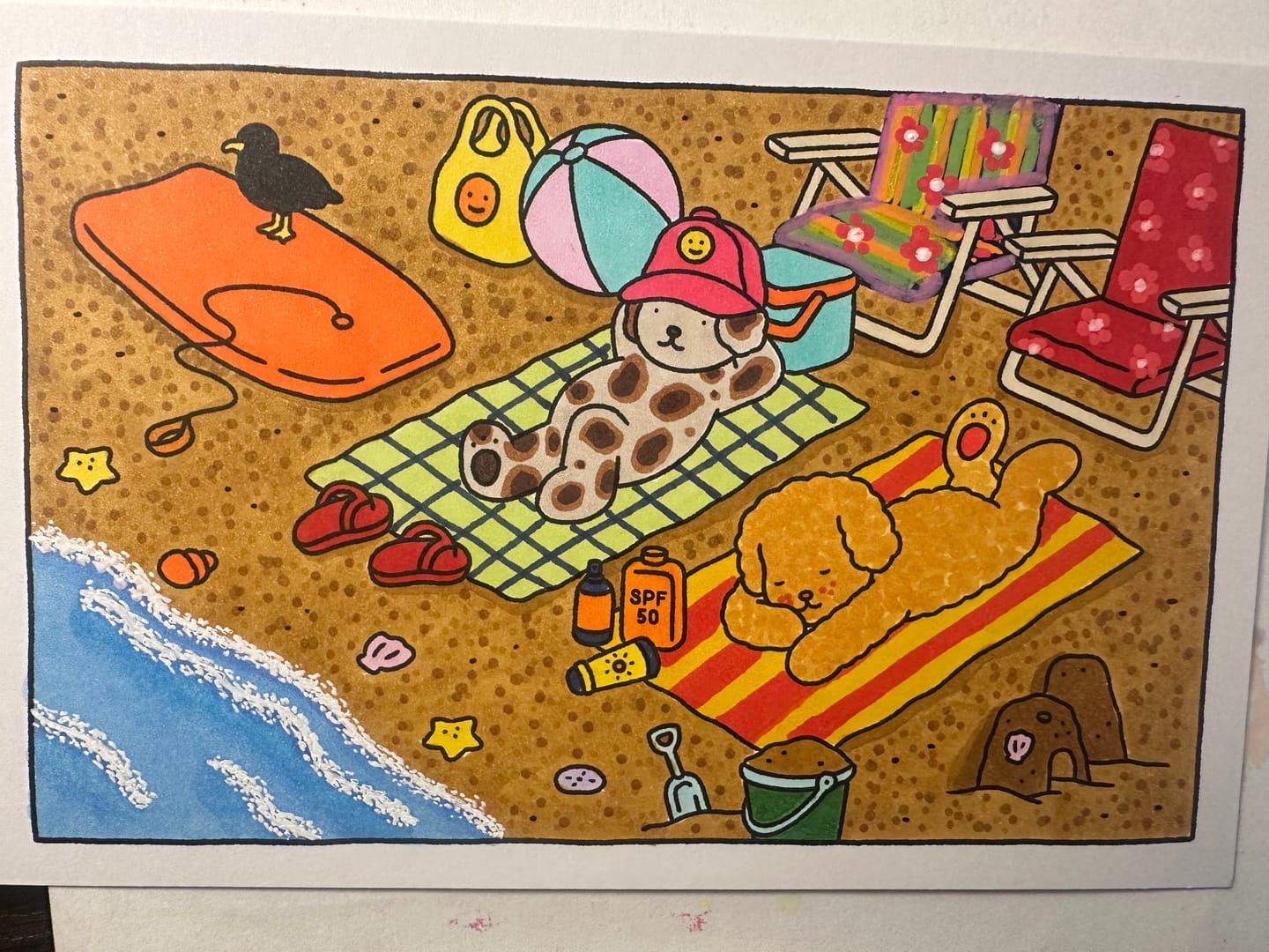 Customer photo review of Ohuhu Honolulu Brush Markers - Large Set