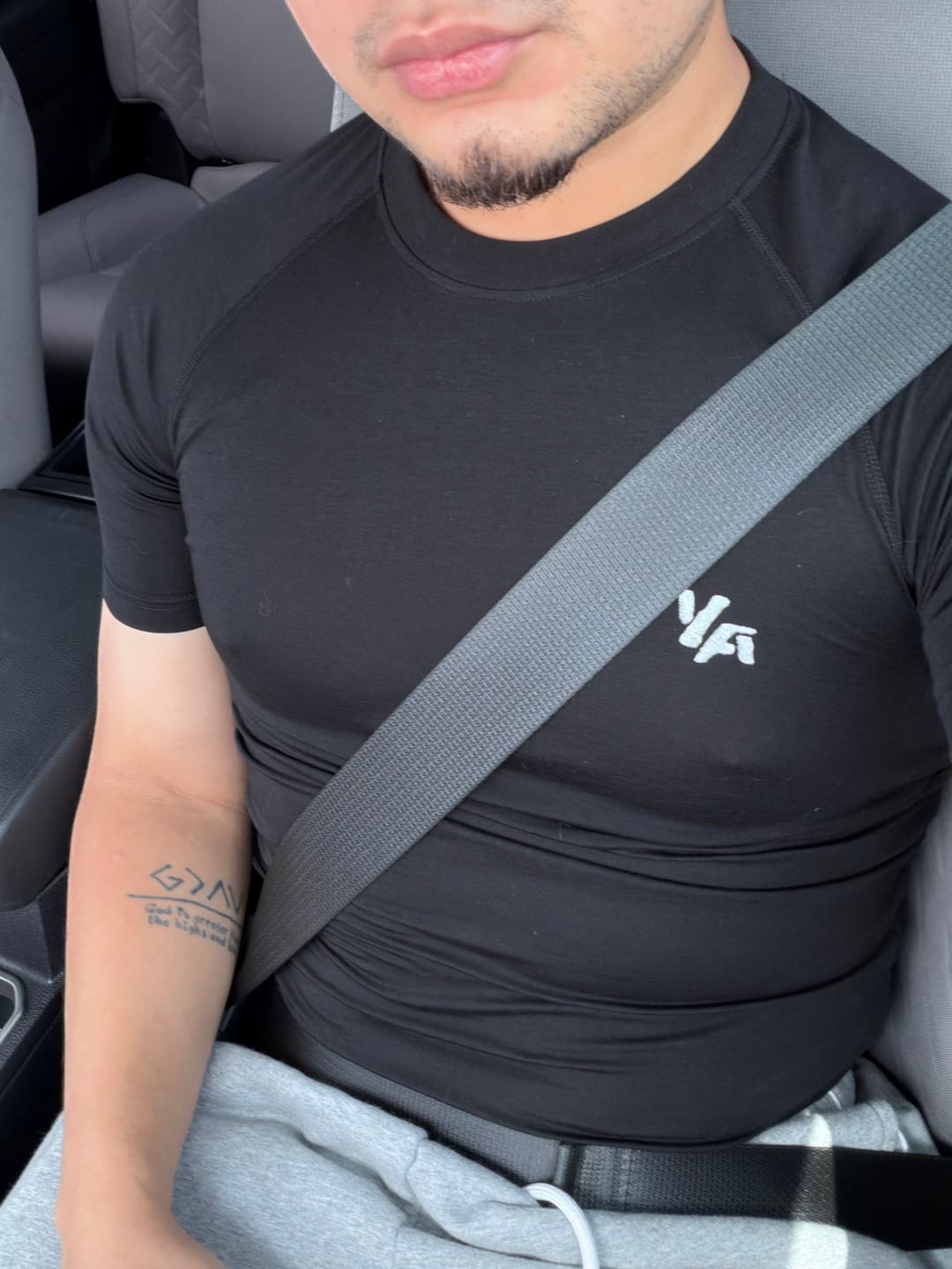 Customer photo review of 4016 - Natural Cotton Compression Tees