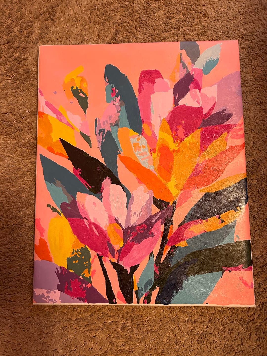 Customer photo review of Electric Petals | Paint by Number
