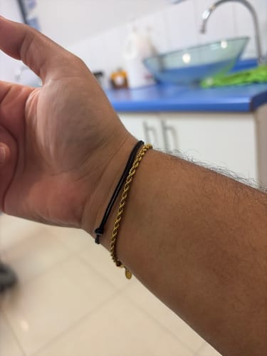 Customer photo review of Pulsera Rope Oro 3mm