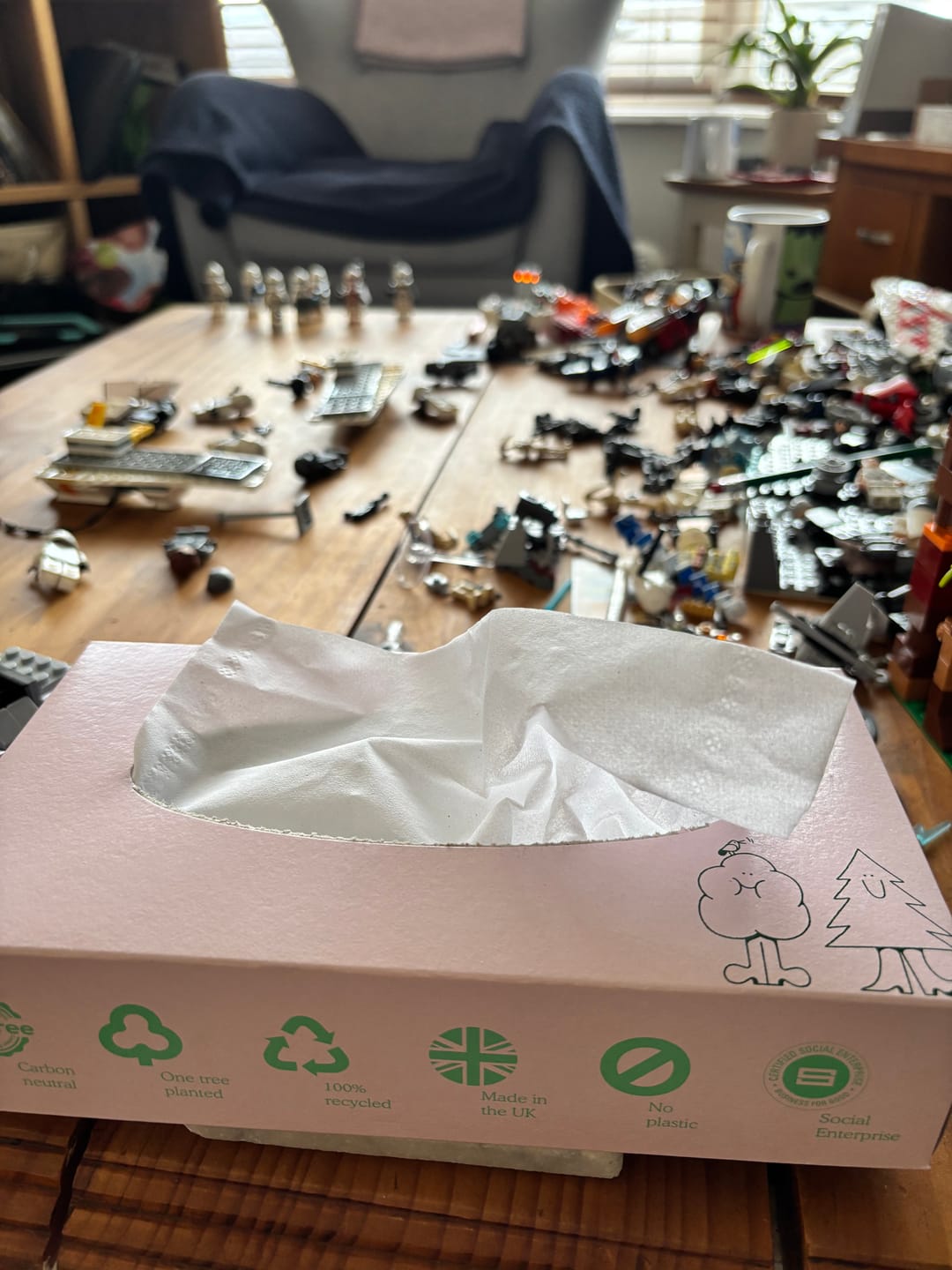 Customer photo review of 100% Recycled Facial Tissues