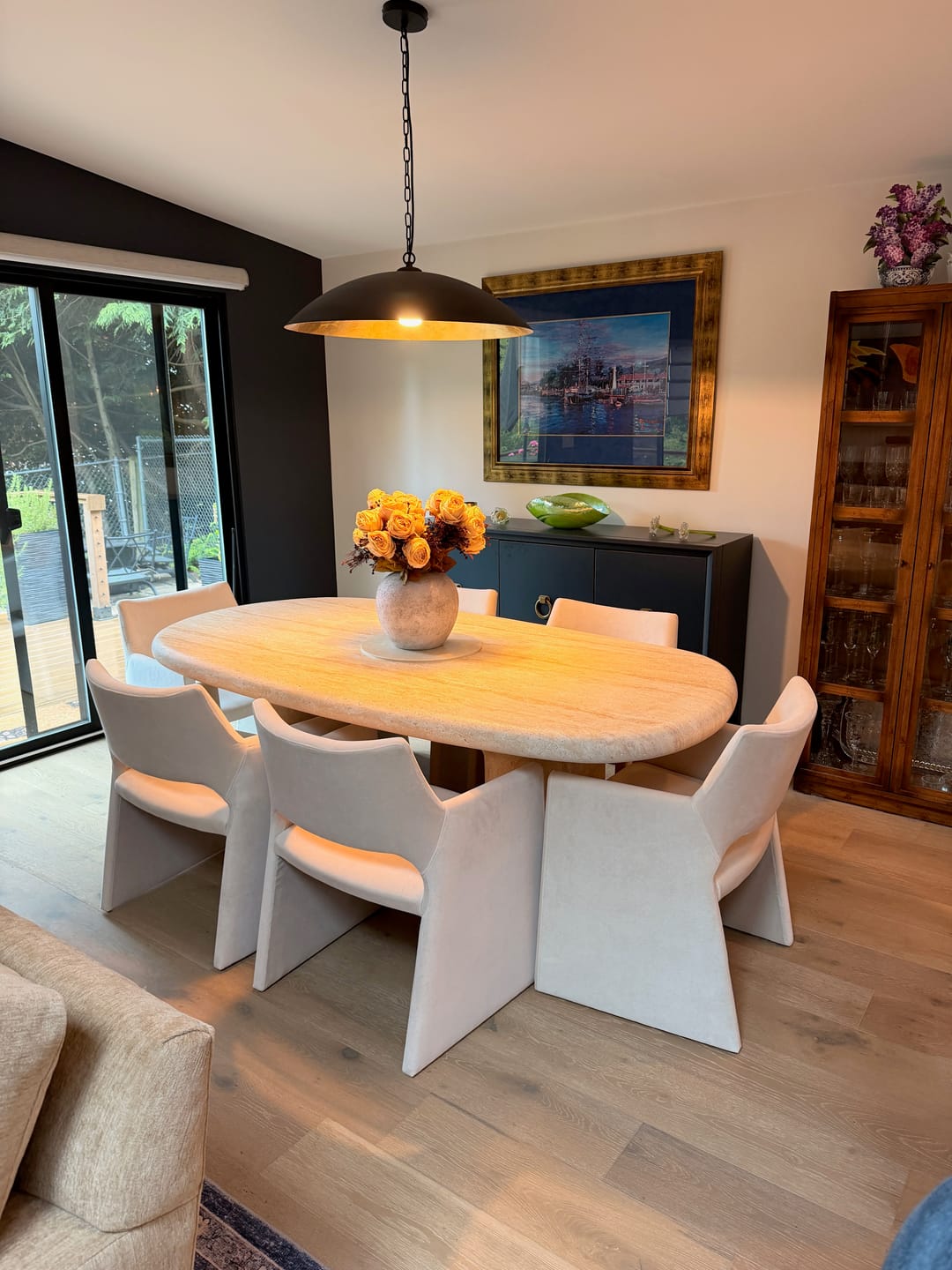 Customer photo review of Modern Industrial 1-Light Oversized Flat Dome Pendant