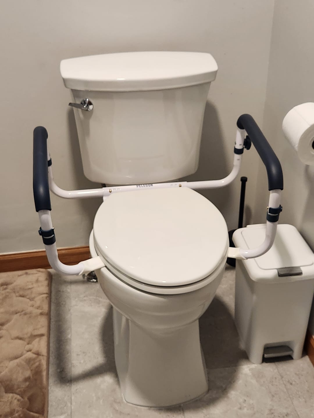 Customer photo review of Adjustable Toilet Safety Rail (250lb Capacity)