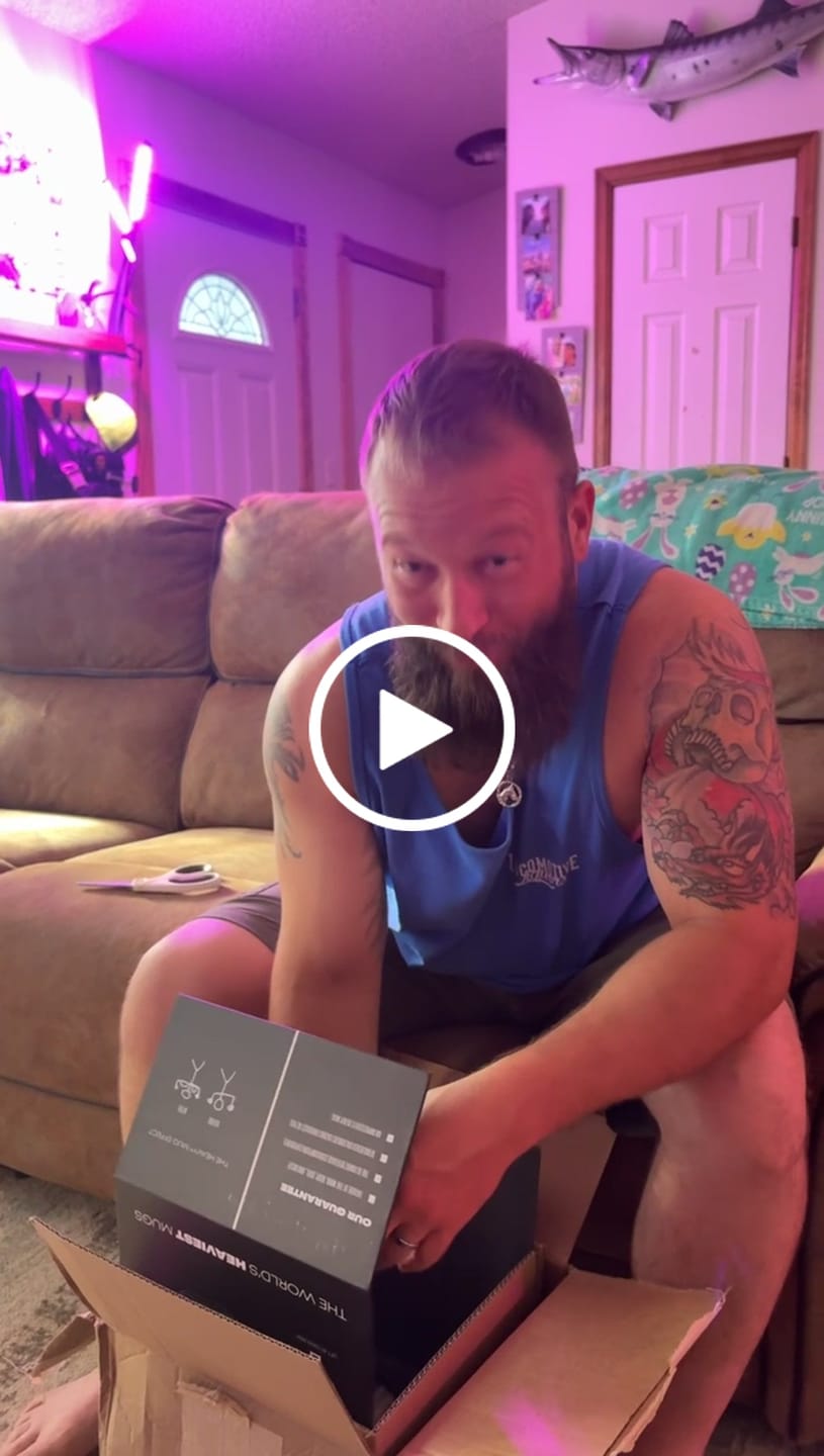Customer video review of 22lb Heavy* Mug