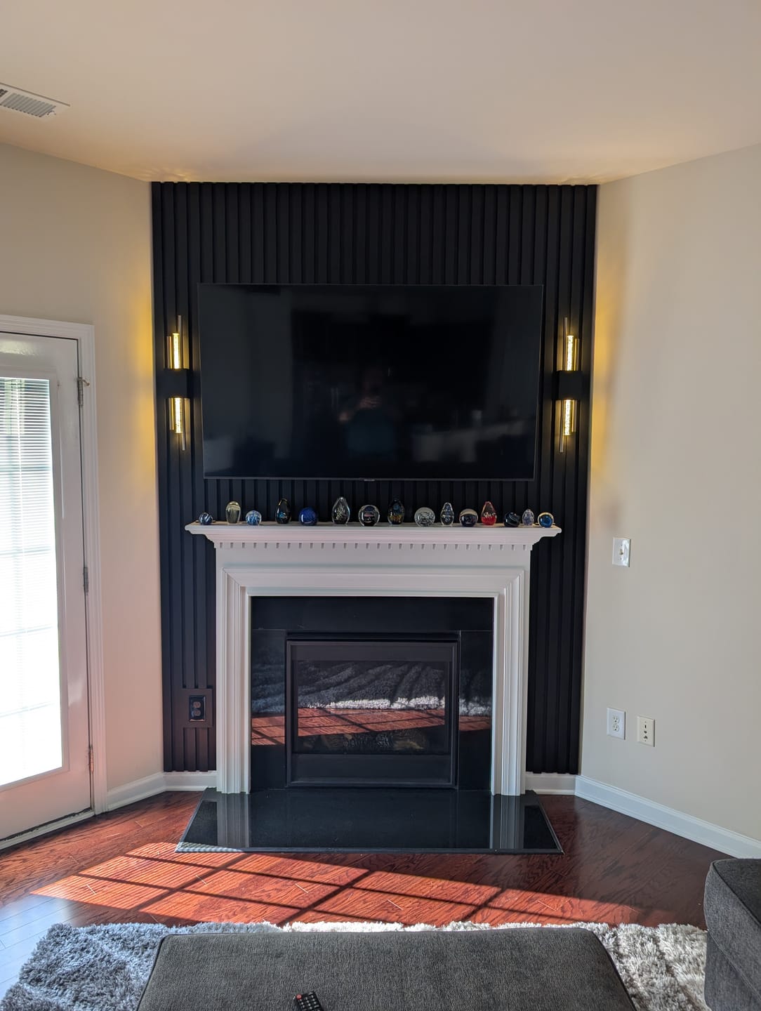 Customer photo review of Ambio Wireless Sconce •  Black / Silver