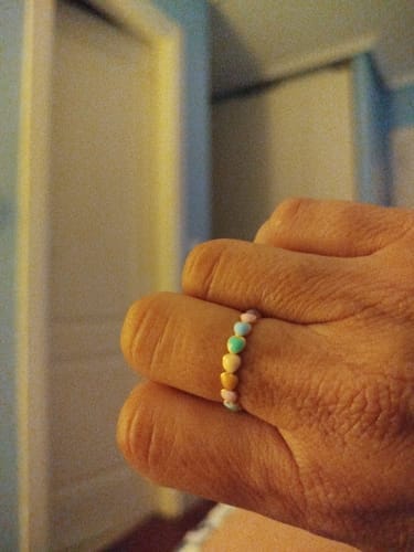 Customer photo review of Anillo Colorful Hearts