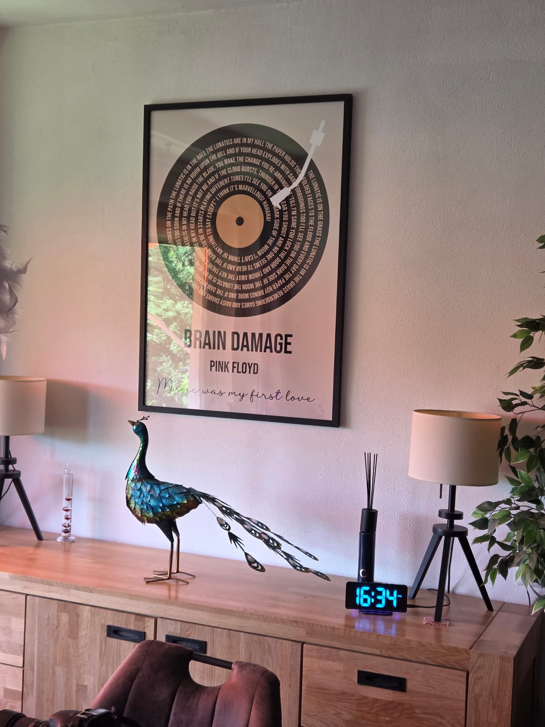 Customer photo review of Songtekst Poster met Eigen Tekst