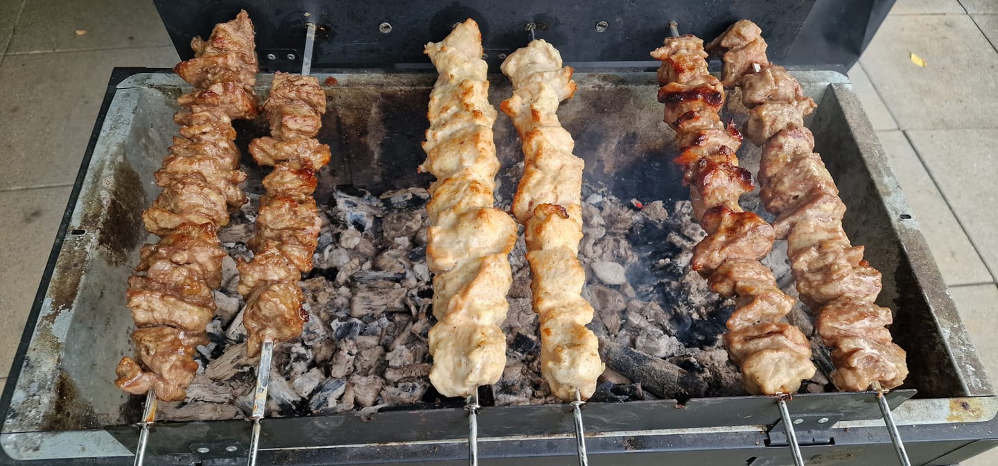 Customer photo review of Schweine-Schaschlik Original - Mayonnaise Zwiebel Kräuter Marinade | mySchaschlik