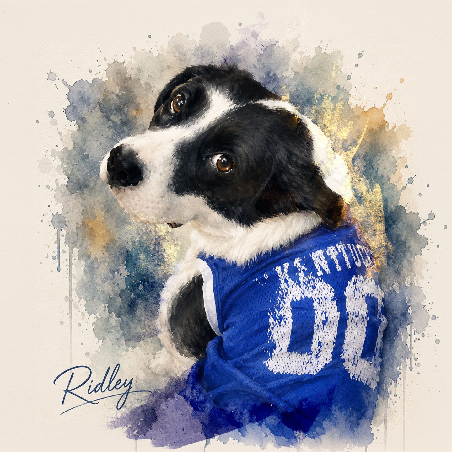 Customer photo review of Watercolor Pet Portrait - Contemporary Neutral