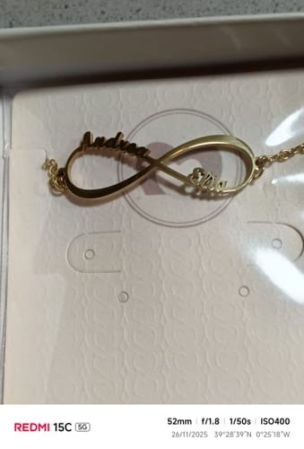 Customer photo review of Pulsera Infinito - Personalizado