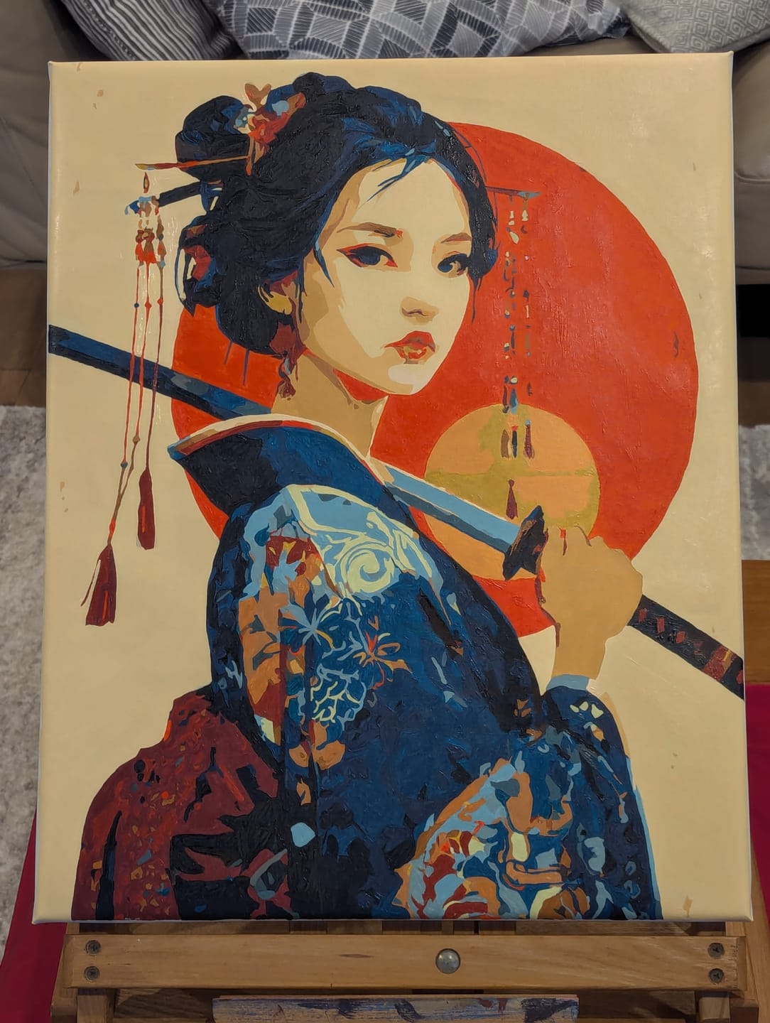 Customer photo review of A warrior woman | Paint by Number