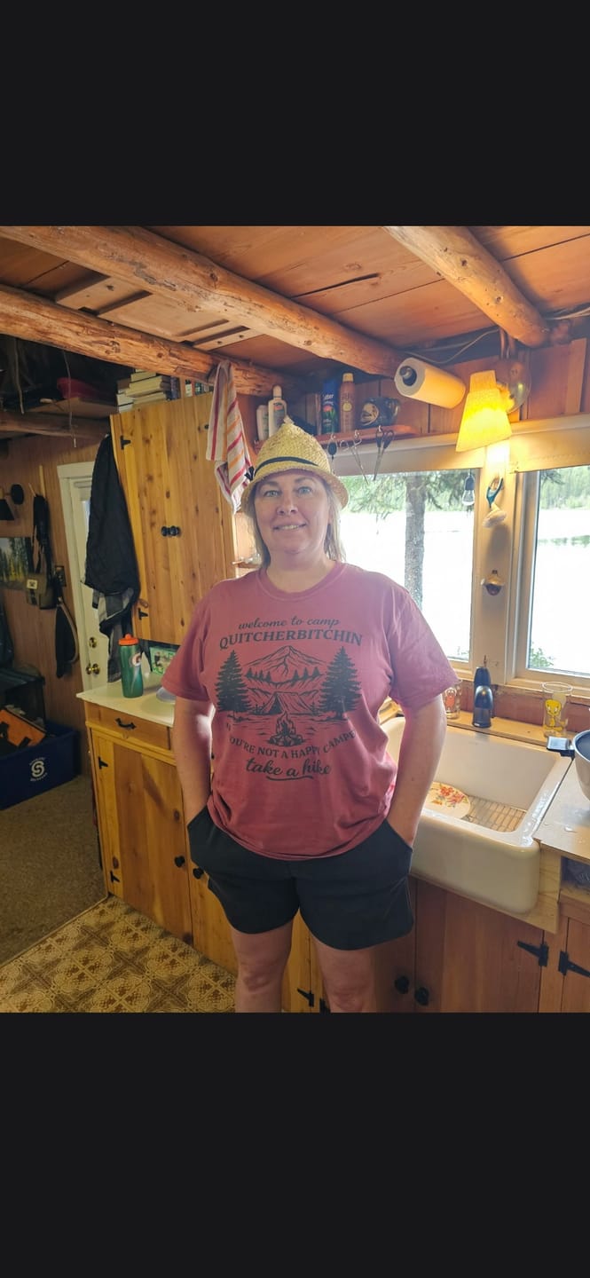 Customer photo review of Quitcherbitchin T-Shirt