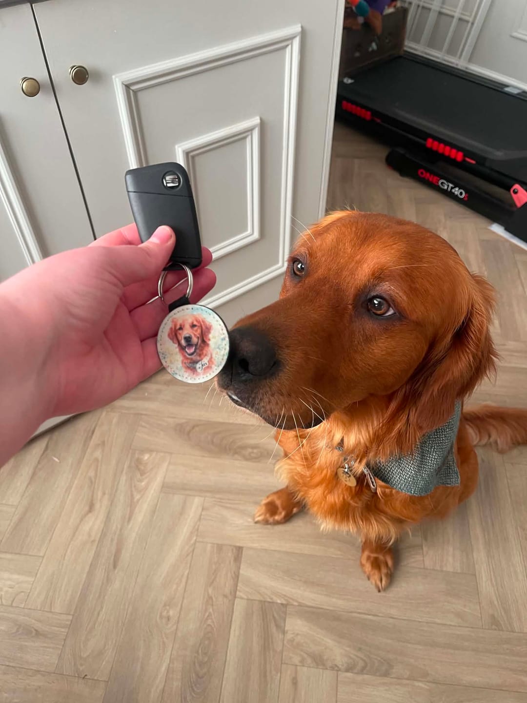 Customer photo review of Watercolour - Personalised Keychain