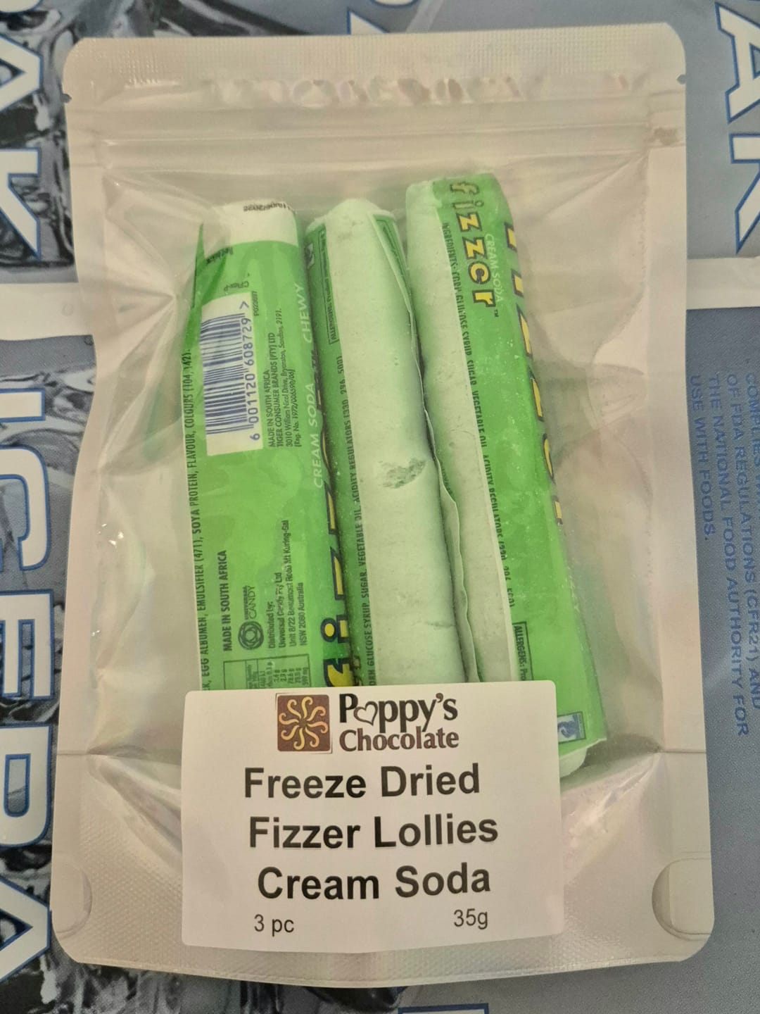 Customer photo review of Freeze Dried Fizzer Cream Soda Lollies
