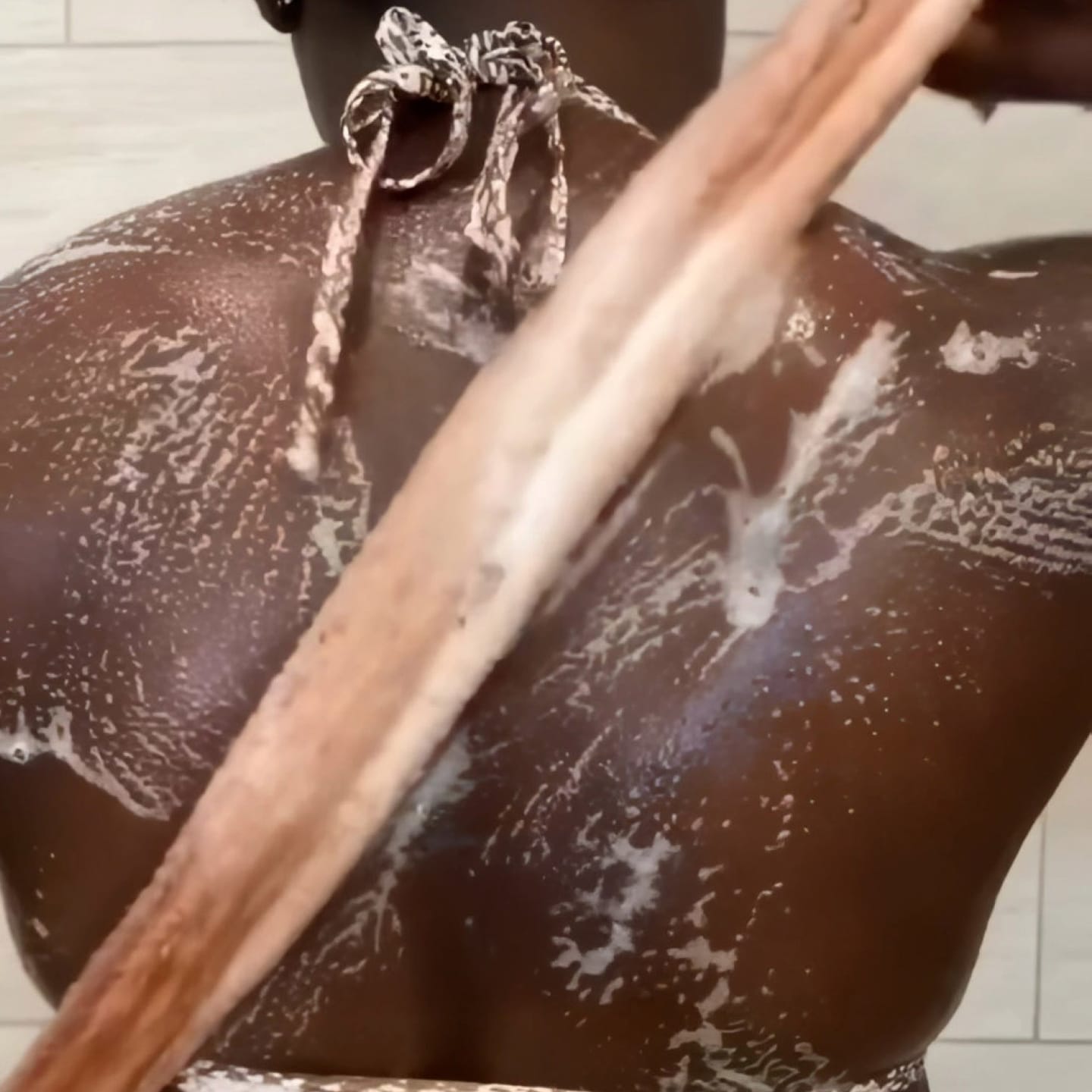 Customer photo review of African Exfoliating Body Net