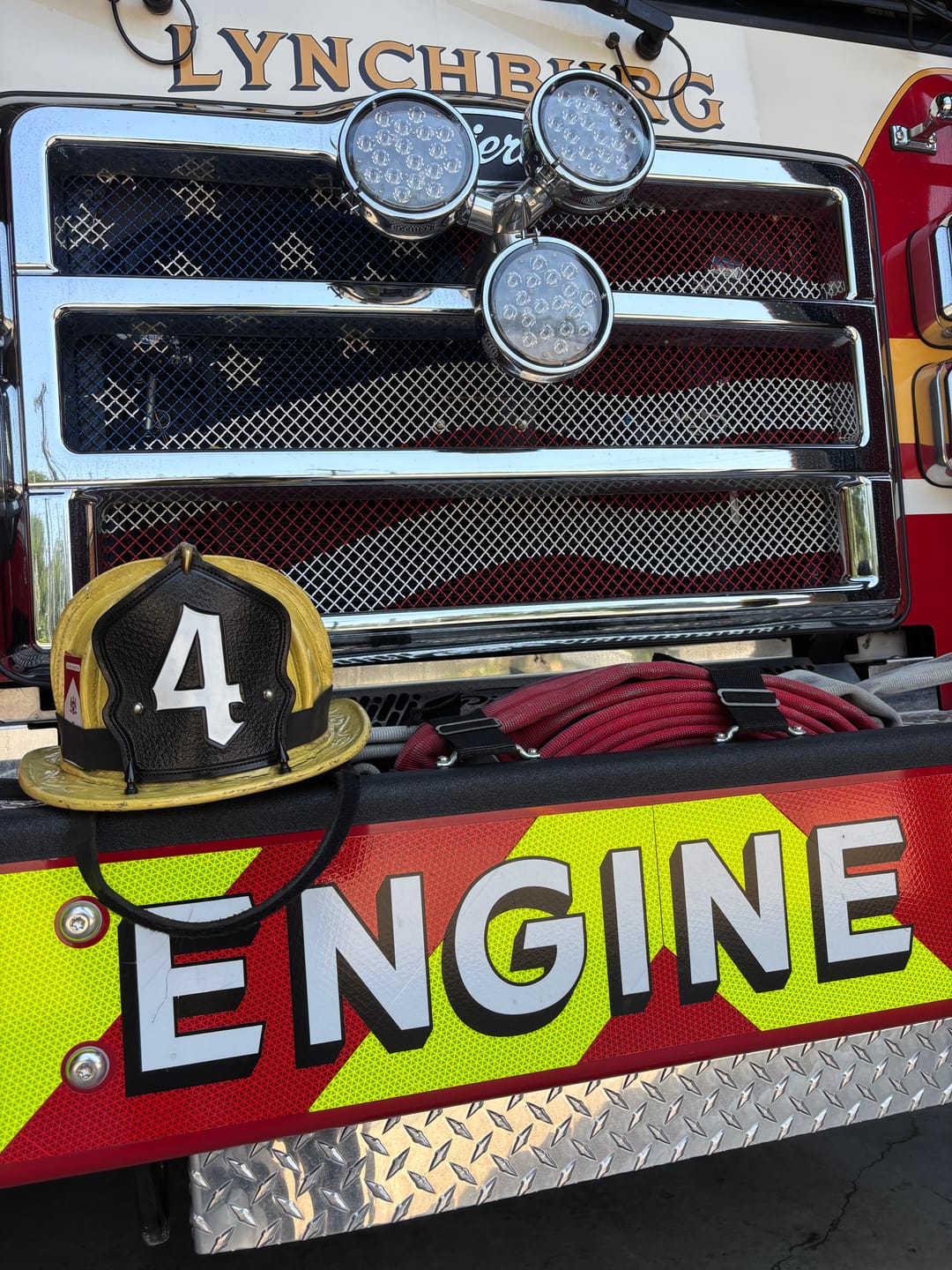 Customer photo review of Company Leather Firefighter Helmet Shield