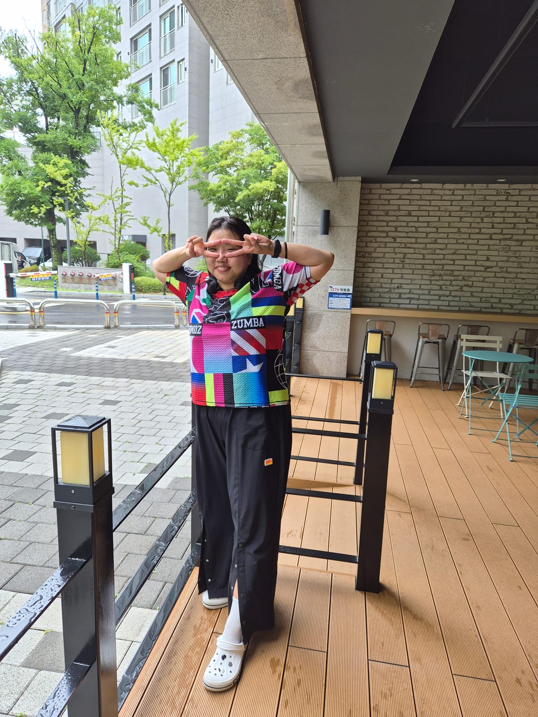 Customer photo review of Worldwide Mesh Crew Neck Top