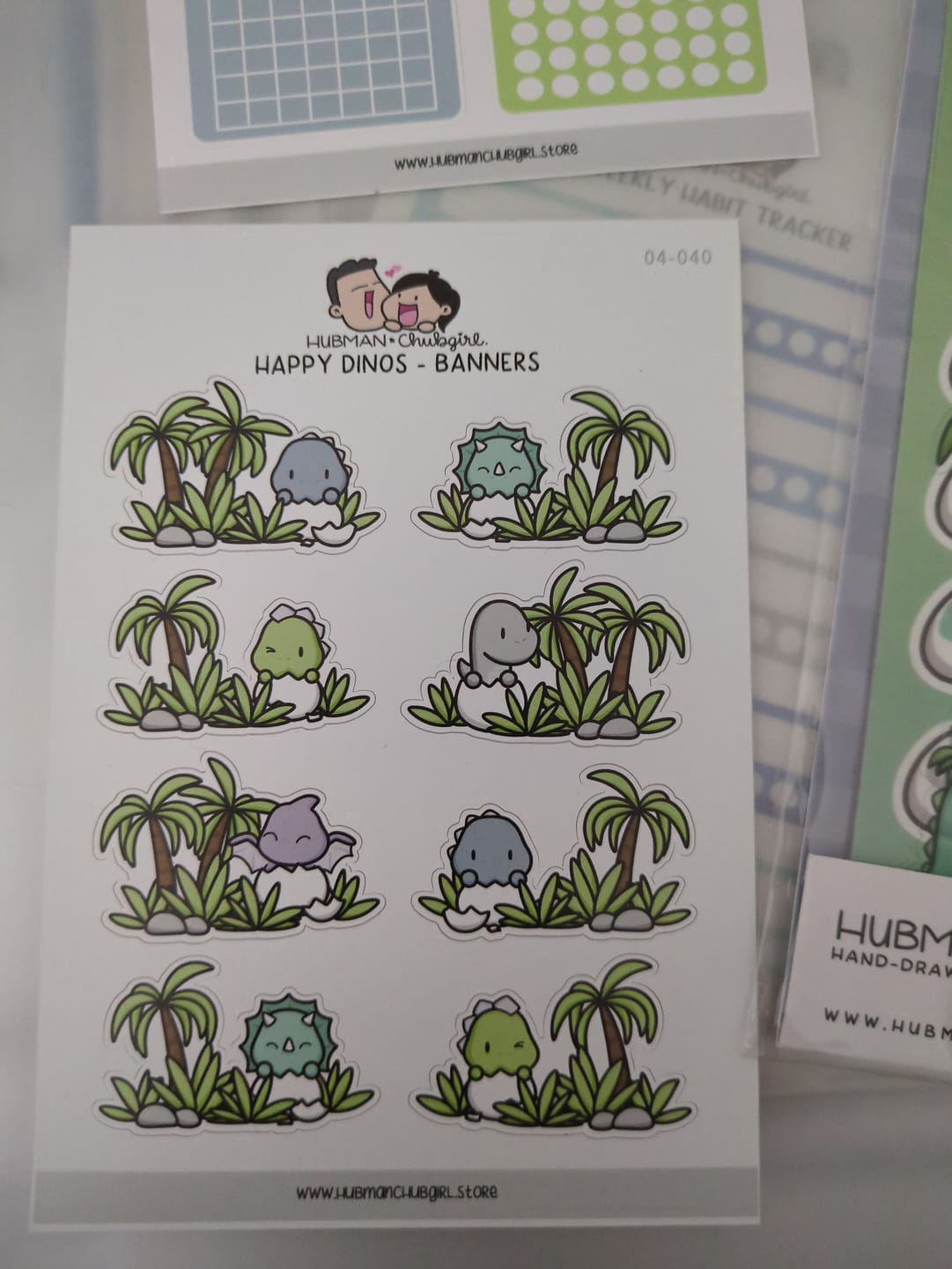 Customer photo review of Happy Dinos - Banners Planner Stickers