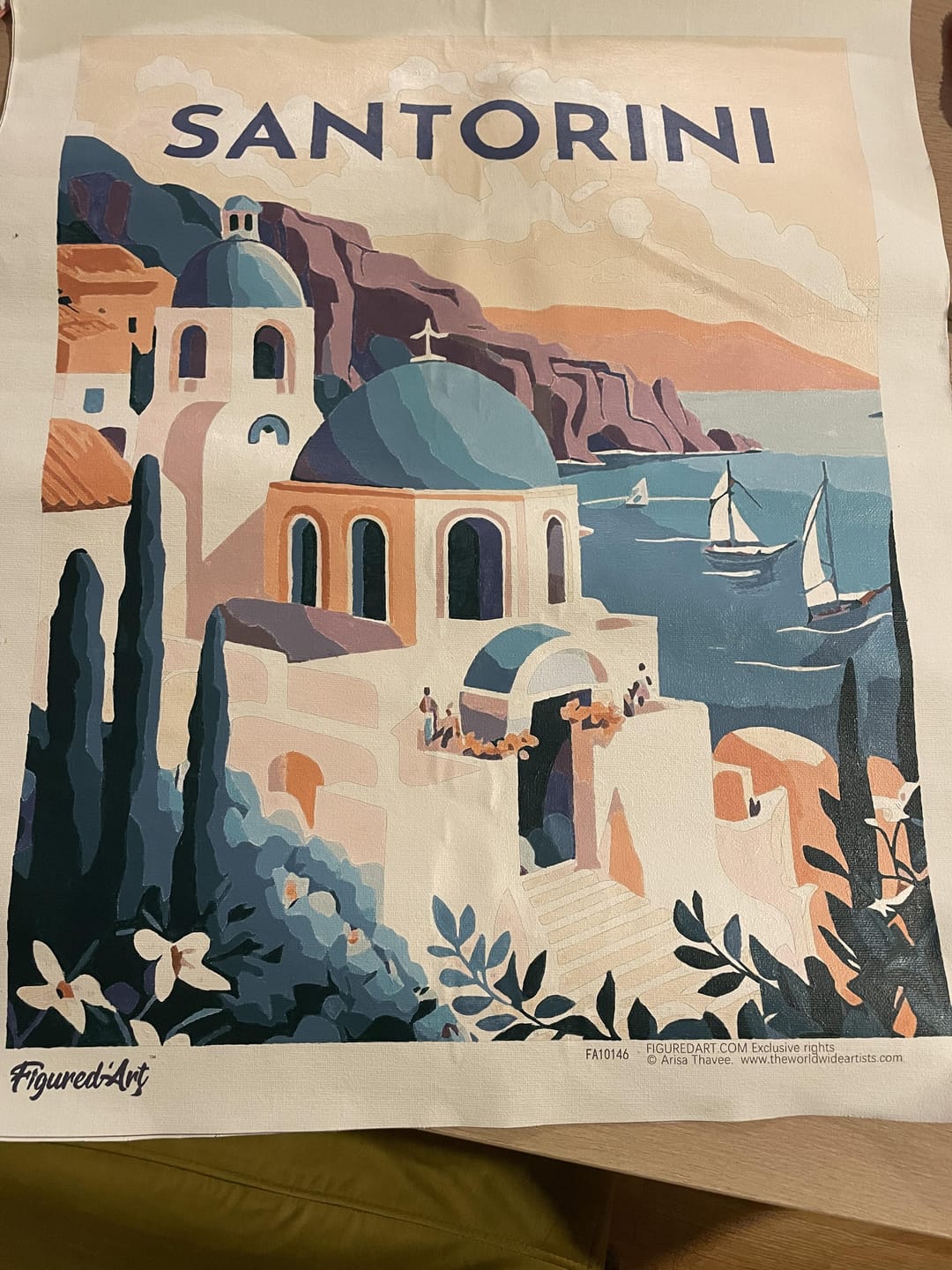 Customer photo review of Affiche Vintage Santorin