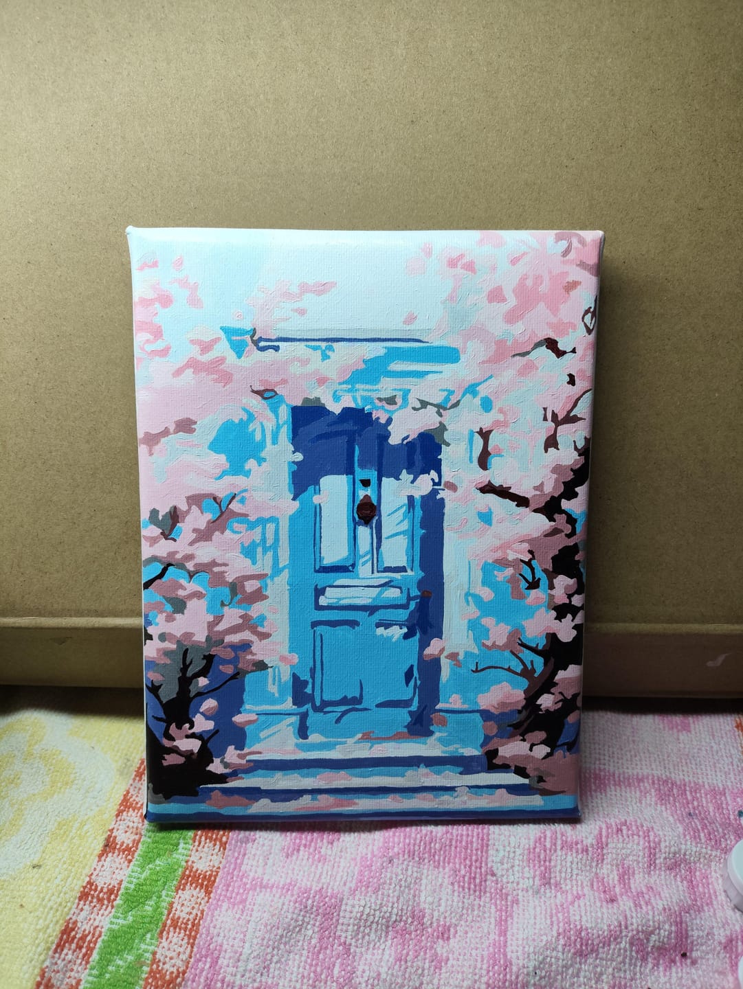 Customer photo review of Mini Peinture par numéros 15x20cm (6 pièces) - Architecture Européenne et Fleurs