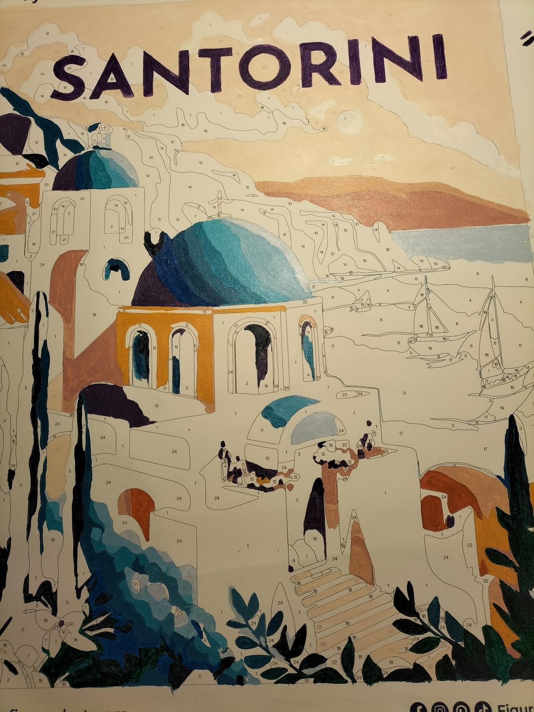 Customer photo review of Affiche Vintage Santorin