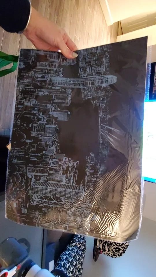 Customer photo review of Peinture à gratter - Hong Kong la Nuit
