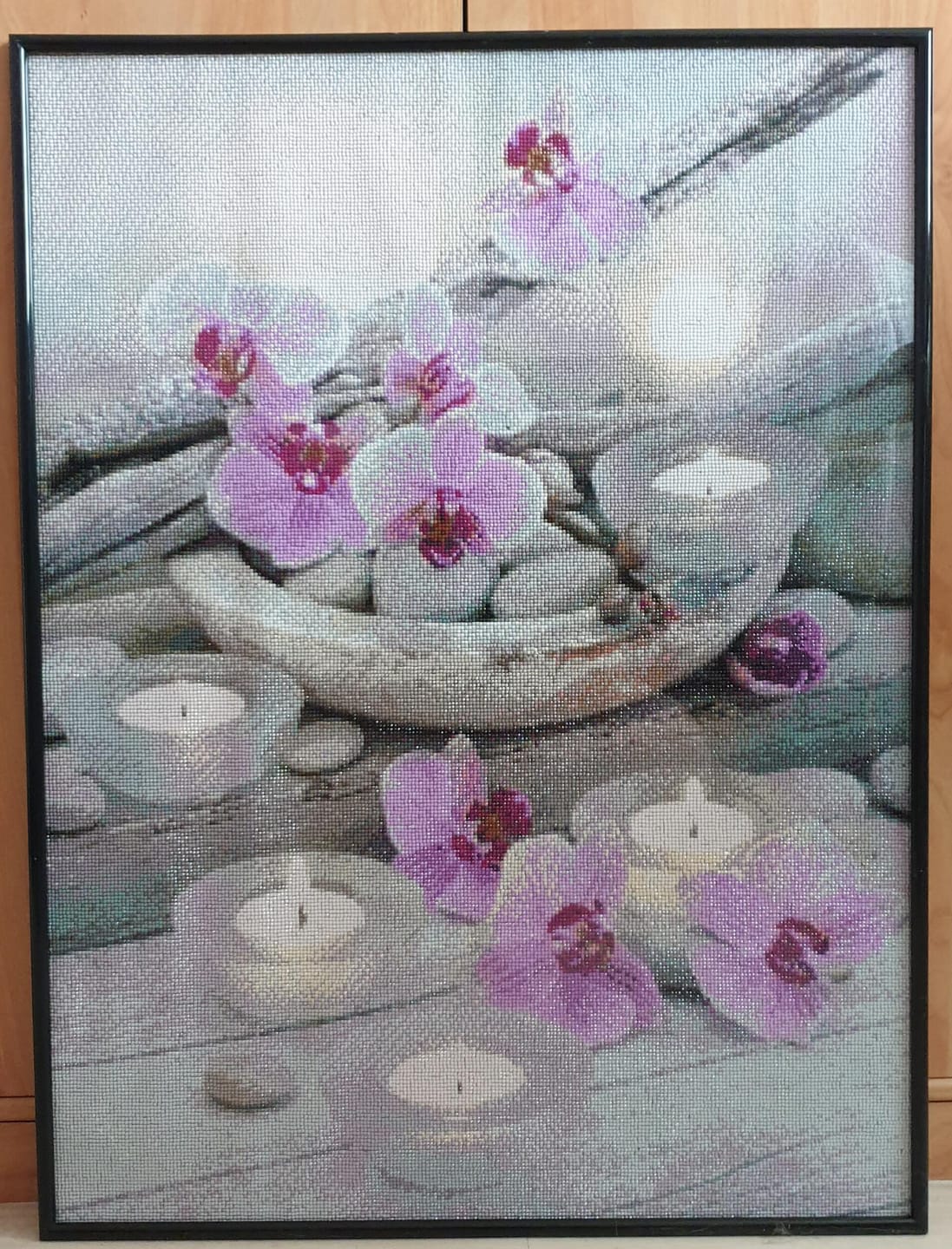 Customer photo review of Broderie Diamant - Fleurs et Bougies