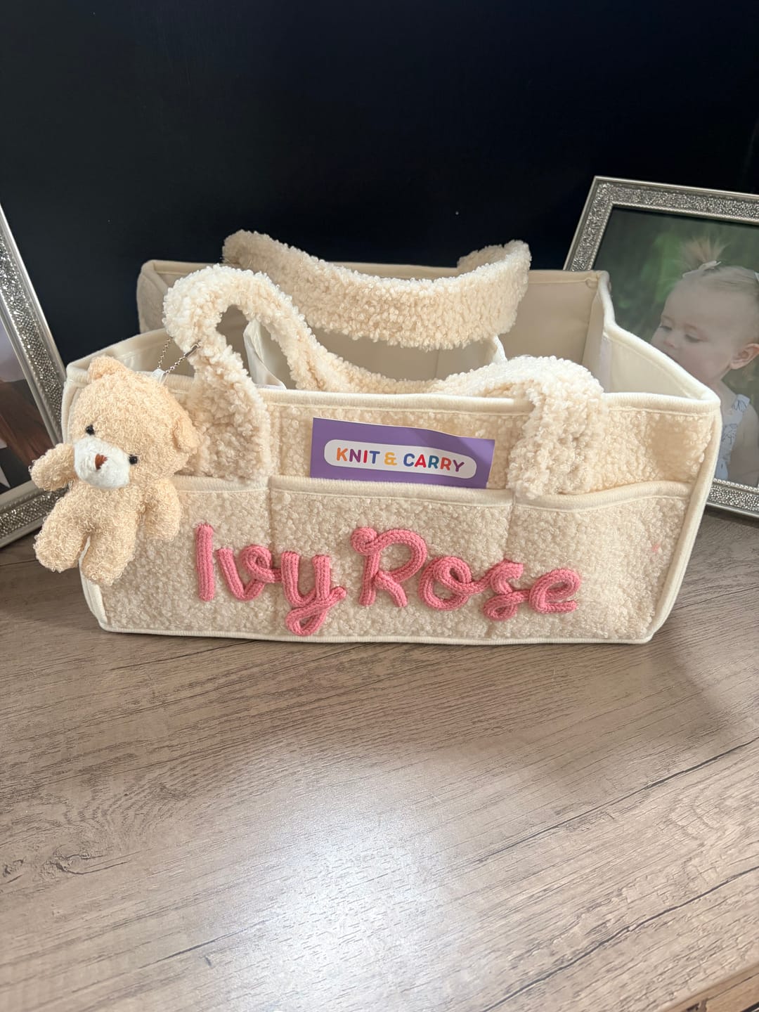 Customer photo review of K&C - Personalized Baby Storage Basket
