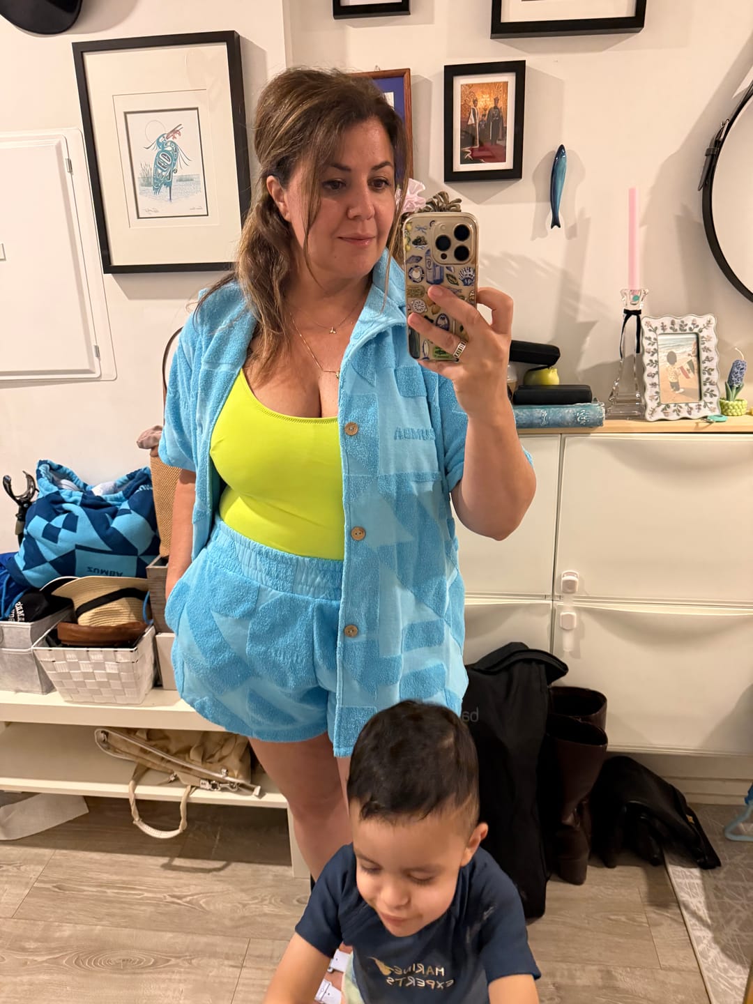 Customer photo review of Zumba Rays Terry Button Down