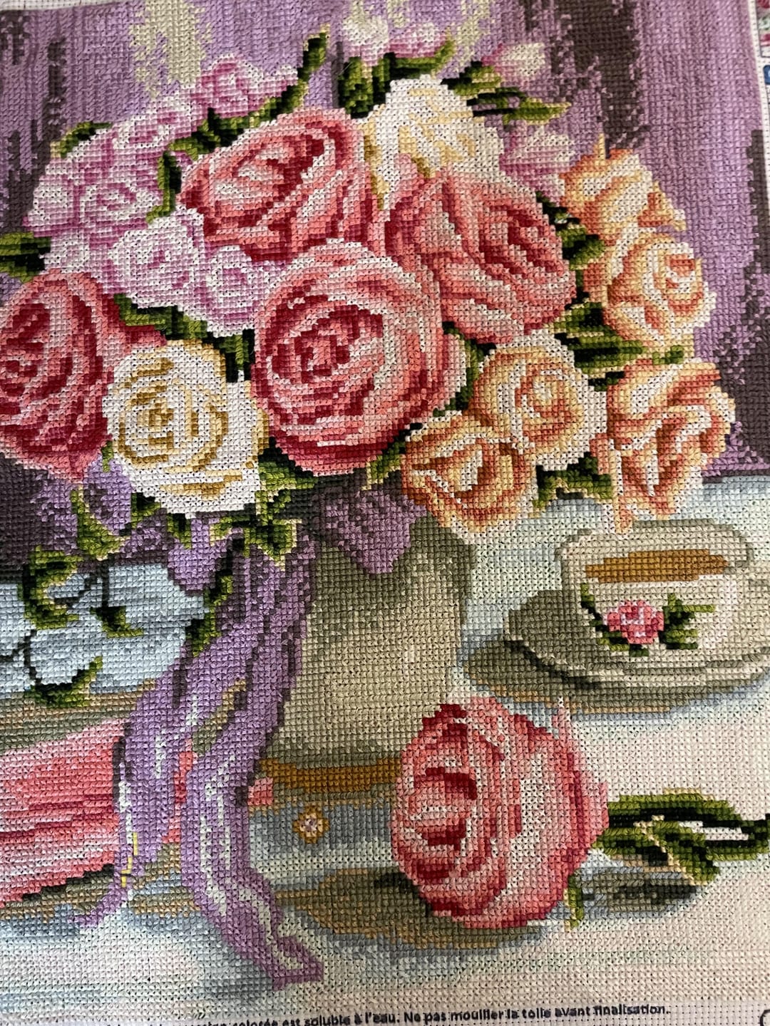 Customer photo review of Broderie Point de Croix - Bouquet de Rose