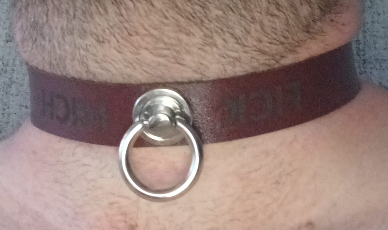 Customer photo review of YOU BROWNIE Limited Edition Personalisiertes Halsband mit Wunschtext, mit oder ohne O-Ring, individuell erstellt. Geschenkverpackung.