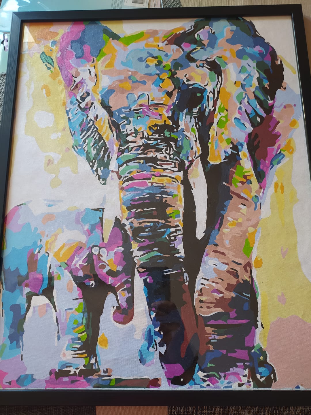 Customer photo review of Eléphants Aquarelle