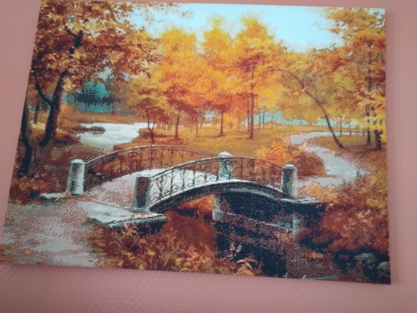 Customer photo review of Broderie Diamant - Paysage d'Automne