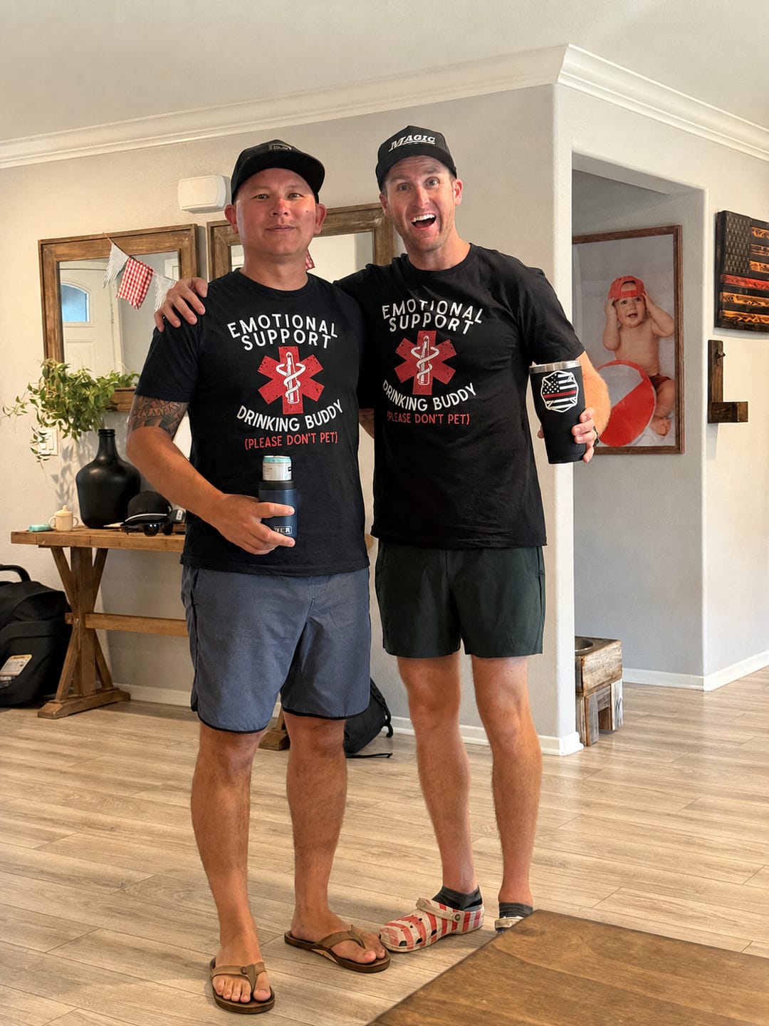 Customer photo review of Emotional Support Drinking Buddy - Front Print